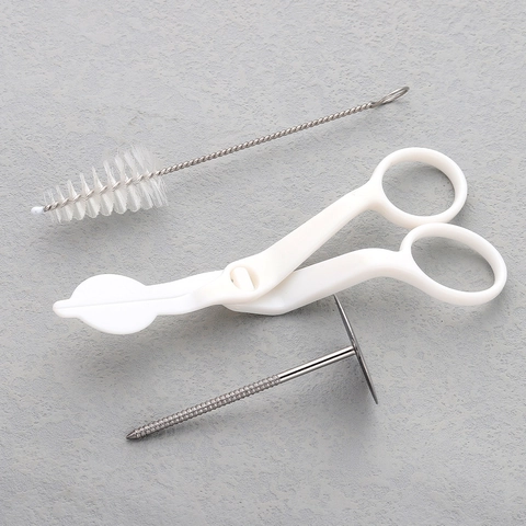 Cake Decorating Tools Stainless Steel Piping Nail Plastic Flower Lifter Scissors Nylon Cleaning Brush Baking Supplies