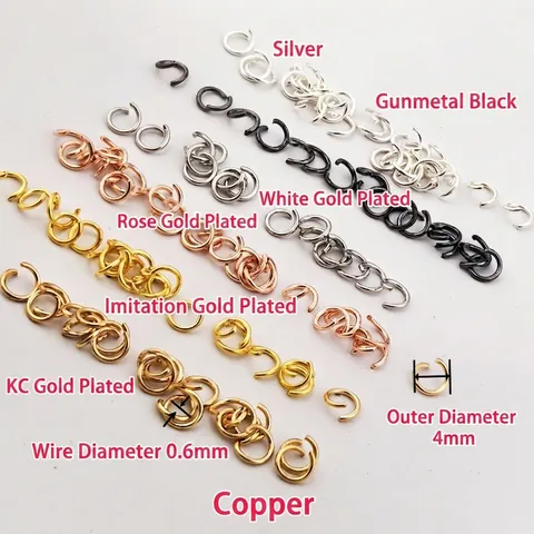 Copper Open Jump Rings Plated Connector Components For DIY Jewelry Making Bracelet Necklace Handmade Crafts