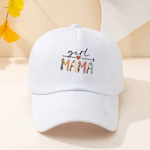 Cappello Da Baseball Cotone Protezione Solare Regolabile Stampa Lettere Girl MAMA Motivo Leopardato Casual Sole Donna Uomo