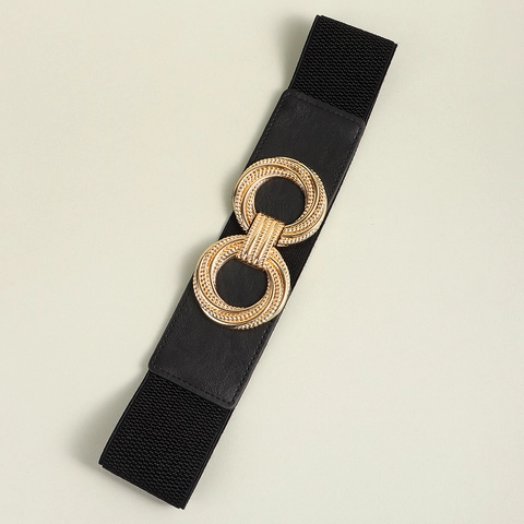 Cintura Elastica Larga Da Donna Corsetto Con Fibbia In Metallo E Künstliche Perle Accessorio Di Moda Versatile Per Vestiti