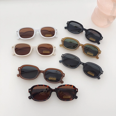 Gafas De Sol Polarizadas Plegables Con Montura Ovalada Retro Protección UV400 Portátiles Moda Resina PC