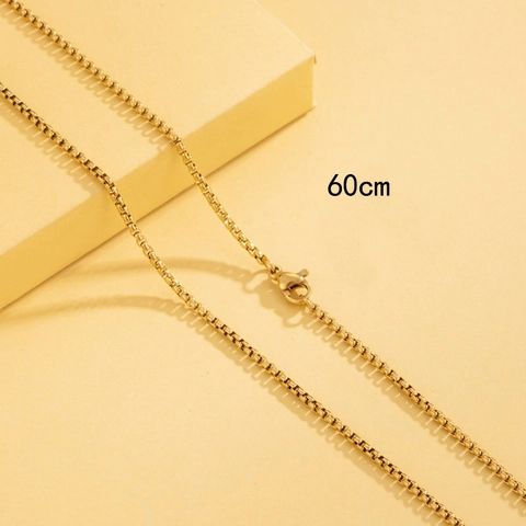 Minimalist Stainless Steel Necklace Chain For Women DIY Jewelry Making Link Box Snake Bead Styles Gold Silver Color