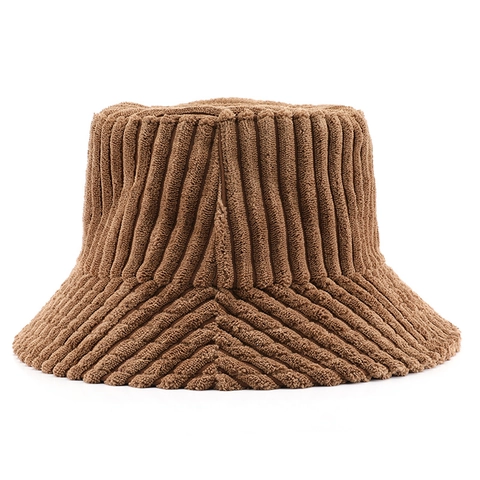 Cappello Da Pescatore Donna Velluto A Coste Vintage Tinta Unita Caldo Antivento Esterno Autunno Inverno Regolabile