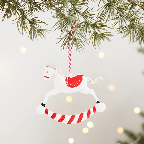 Christmas Ornaments Iron Metal Hanging Tree Decorations Santa Claus Snowman Mailbox Retro Vintage Xmas Holiday Decor