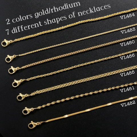 Fashion Basic Chain Necklace Brass Gold Plated Adjustable Lobster Clasp Water Ripple Snake Style For Women Daily Wear