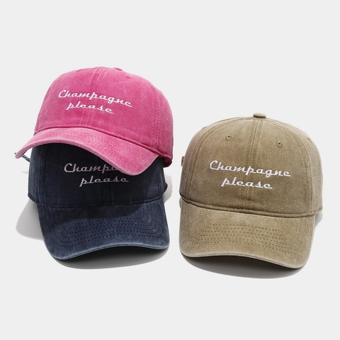 Retro Washed Cotton Baseball Cap Distressed Sun Protection Outdoor Adjustable Embroidery Letter Hat Men Women
