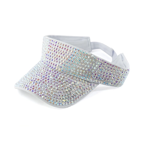 Gorra Visera Solar Diamantes Imitación Cristal Parte Superior Vacía Béisbol Ajustable Moda Exterior Para Mujeres