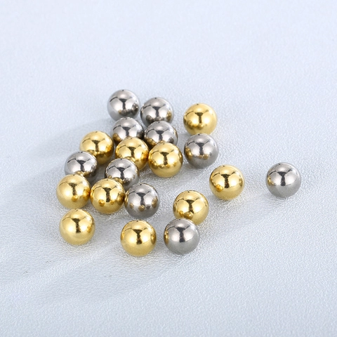 Perle Sfuse Rotonde In Acciaio Inossidabile Foro Piccolo Lucidate Perle Distanziatrici Di Posizionamento Per Creazione Gioielli DIY