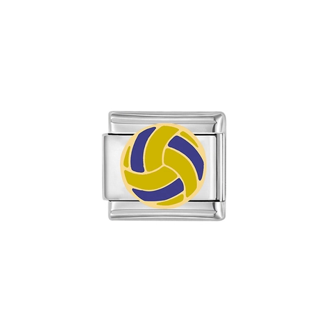 Bracelet à Maillons Charm Italien en Acier Inoxydable Bijoux Modulaires DIY Sport Football Basketball Volleyball Volant Charms de Sport pour Unisexe Accessoires Décoratifs Quotidiens
