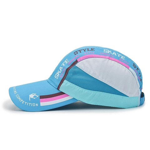Cappellino Da Baseball Stile Skate Poliestere Asciugatura Rapida Mesh Traspirante Cappello Sole Esterno Patchwork Regolabile Per Uomini Donne