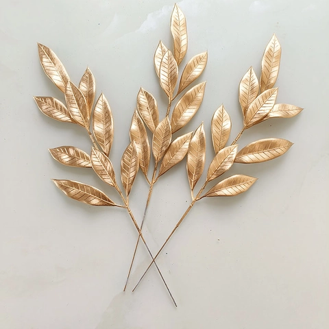 Artificial Christmas Tree Simulation Branches Glitter Leaf Decorative Stems For Holiday Home Party Decor Modern Style