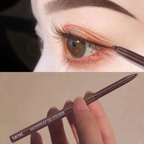 Lápiz Delineador De Ojos En Gel Impermeable De Larga Duración A Prueba De Manchas Suave Bolígrafo De Maquillaje Rotativo Automático