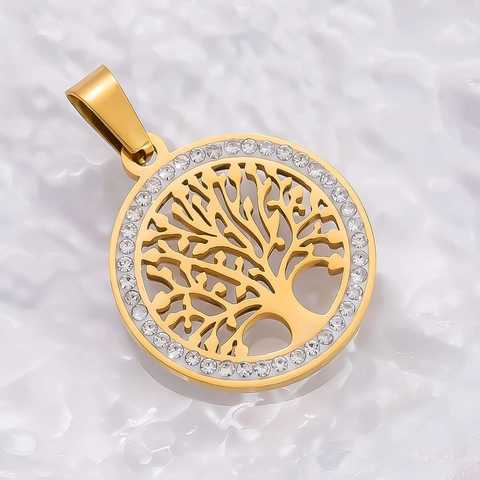 Vintage Stainless Steel Pendants 18K Gold Plated Evil Eye Celestial Sun Moon Tree Of Life Cowboy Boots Waterproof Charms