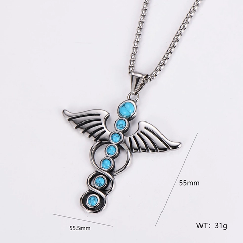 Anhänger Halskette 304 Edelstahl Gothic Punk Vintage Biker Schmuck Für Herren Damen Skelett Kreuz Religiöse Stile