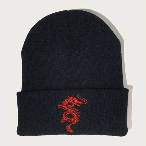 Cuffed Knit Beanie Hat Acrylic Winter Warm Daily Streetwear Casual Various Embroidery Designs Unisex For Men Women