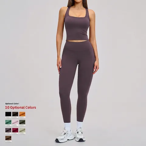 Leggings Yoga Da Donna Vita Alta Controllo Pancia Sollevamento Glutei Nylon Spandex Spazzolato Elastico Fitness Palestra