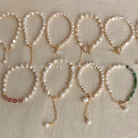 Βραχιόλι Με Φυσικά Τεχνητά Μαργαριτάρια Μπαρόκ Για Γυναίκες Γαλλικό Ρετρό Κομψό Χειροποίητο Κόσμημα Με Μέταλλο