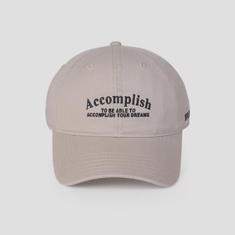 Gorra De Béisbol De Algodón Con Bordado Accomplish Protección Solar Transpirable Deportes Al Aire Libre Gorro Ajustable