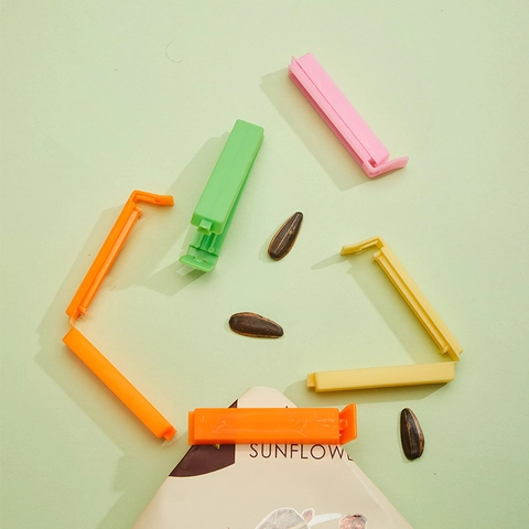 Food Sealing Clips Plastic Bag Sealer Moisture Proof Fresh Keeping Snack Tea Storage Clamps Colorful Kitchen Gadgets