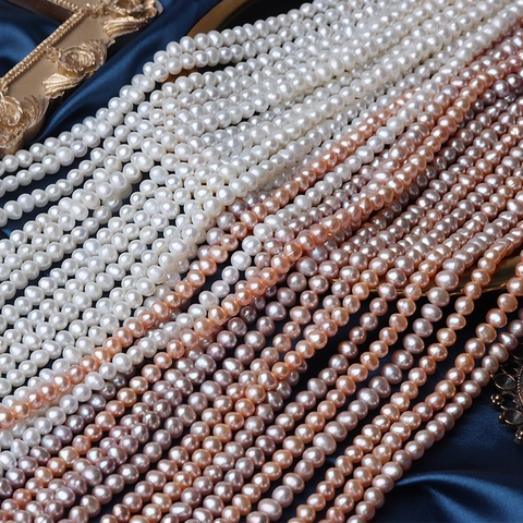 Süßwasserperles De Culture D'eau Douce Naturelles En Fil Pour La Fabrication De Bijoux DIY Accessoires Artisanat Multicolore