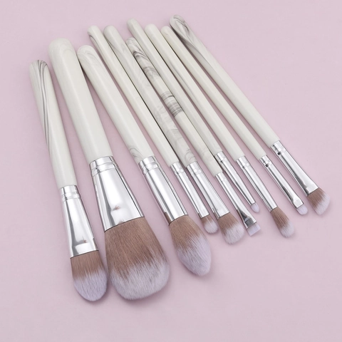 Professional Marble Pattern Makeup Brushes Synthetic Fibers Foundation Powder Eyeshadow Blush Cosmetic Tools Elegant