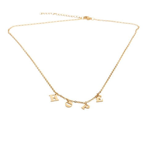 Collana Con Pendente Lettera Hope In Acciaio Inossidabile Gioielli Minimalisti Catena A O Alfabeto Per Donne Ragazze
