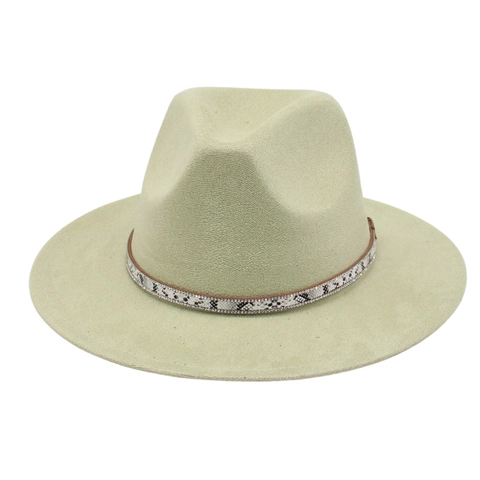 Chapeau Fedora Feutre De Laine Large Bord Vintage Jazz Bande Motif Serpent Strass Style Ethnique Accessoire Mode Femme