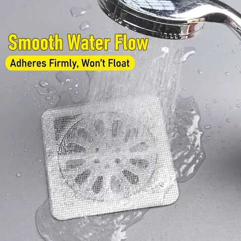 Floor Drain Stickers Disposable Mesh Hair Catcher Anti-Clogging Filter Shower Bathroom Kitchen Self-Adhesive Screen Repair