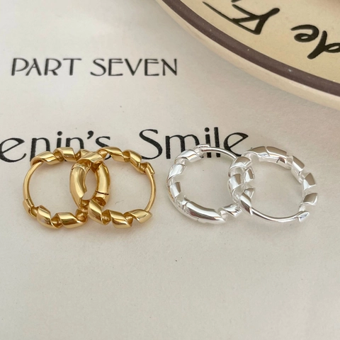925 Sterling Silber Creolen Gedreht Spiral Helix Minimalistischer Schmuck Galvanisiert Für Damen