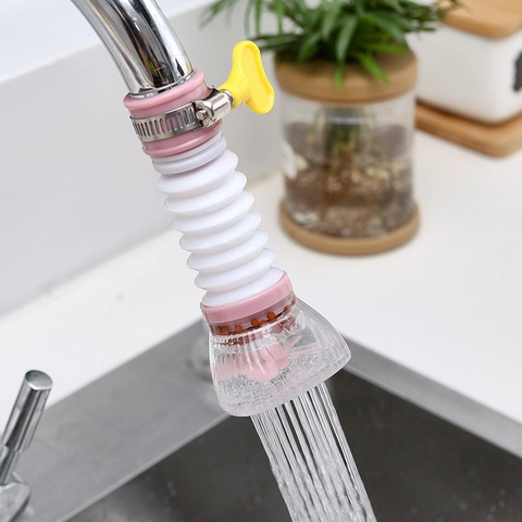 Filtro Per Rubinetto Telescopico Spruzzatore Estensione Antispruzzo PP Pietre Minerali Per Cucina Bagno
