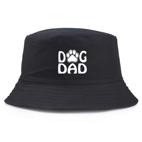 Cappello Alla Pescatora Dog Dad In Cotone Stampato Cappello Da Sole Pieghevole All'aperto Grafica Zampa Accessorio Per Amanti Degli Animali