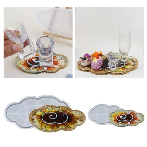 Cloud Shaped Silikonform Für Harzguss DIY Teller Schmuckschale Untersetzer Kerzenherstellung Moderne Heimdekoration