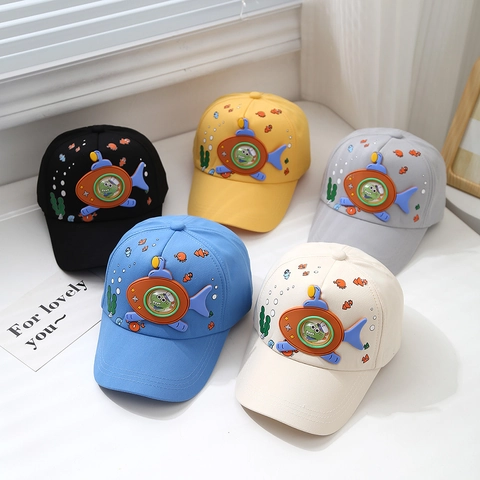 Kinderen Baseball Pet Katoen Stereo Onderzeeër Dinosaurus Print Zonbescherming Outdoor Schattige Peuter Pet