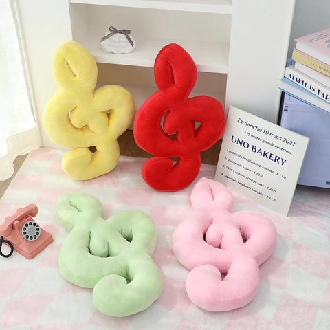 Treble Clef Musiknote Plüschkissen Weiches Kurzplüsch Dekokissen Für Mädchen Und Kinder Süße Sofadekoration