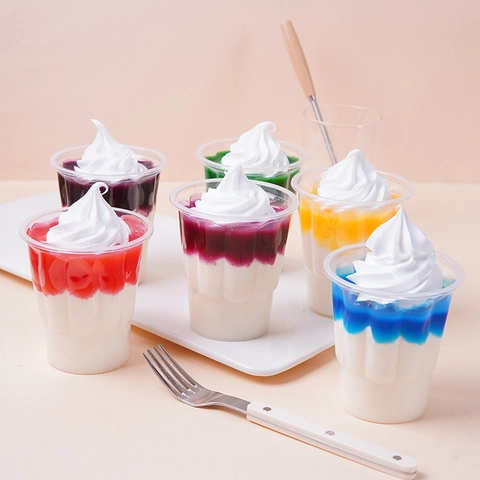 Simulation Ice Cream Sundae Model PU Artificial Dessert Cup Jam Layer Play Food Photography Props Window Display Lifelike