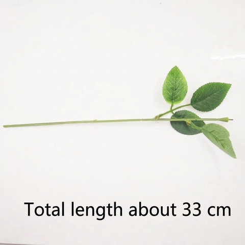 Artificial Rose Stems With Leaves Plastic Iron Wire DIY Flower Arrangement Wedding Floral Decor Accessory Greenery