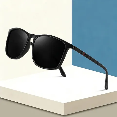 Gafas De Sol Polarizadas Cuadradas Hombres Mujeres Lentes TAC Montura PC Protección UV400 Moda Conducción Pesca Deporte