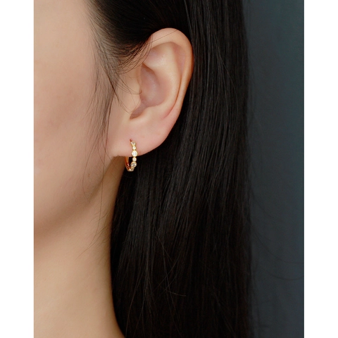 Minimalist Hoop Earrings Crafted From 925 Sterling Silver Featuring Sparkling Round Zircon Stones For Women Huggie Style