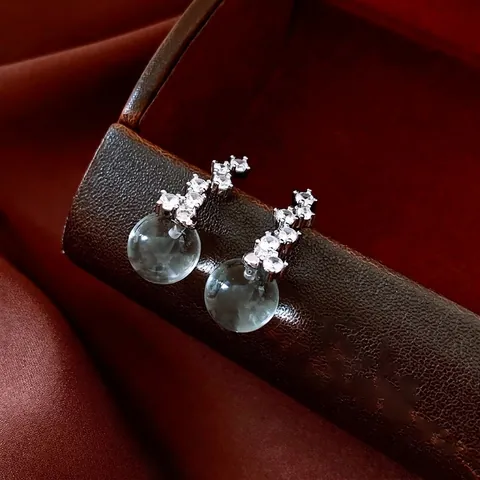 Orecchini A Lobo Pendenti In Zircone Con Perno In Argento Sterling 925 Lusso Leggero Francese Gioielli Eleganti Da Donna