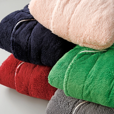 Accappatoio Lungo Spesso In Pile Corallo Unisex Collo A Scialle Pigiama Peluche Con Tasche E Vita Annodata Per L'inverno