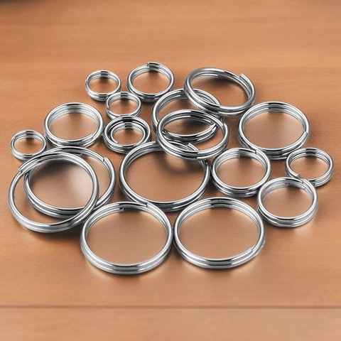 Stainless Steel Split Rings Spiral Jump Rings For DIY Jewelry Making Keychain Connectors Waterproof Hardware Accessories