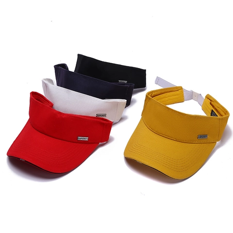 Sport Zonneklep Hoed Ademend Katoen Outdoor Hardlopen Golf Tennis Verstelbaar Metalen Tag Casual Unisex Zomer