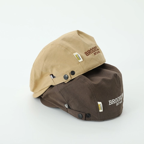 Kids Flat Cap Retro Brooklyn Embroidery Cotton Canvas Adjustable Buckle Newsboy Beret Hat For Boys Toddlers