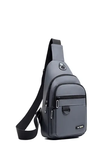 Men Chest Bag Oxford Cloth Waterproof Multi Functional Outdoor Sports Sling Crossbody Casual With Headphone Hole USB Port