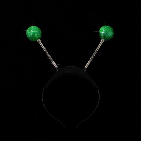 LED Alien Antenne Stirnband Leuchtend Glitzerball Feder Haarreif Für Halloween Party Konzert Kostüm Zubehör