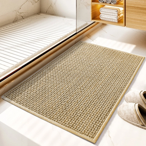 Chenille Badezimmermatte Saugfähig Dick Rutschfest Bodenmatte Maschinenwaschbar Moderne Dusche Türeingang Weich Gemütlich