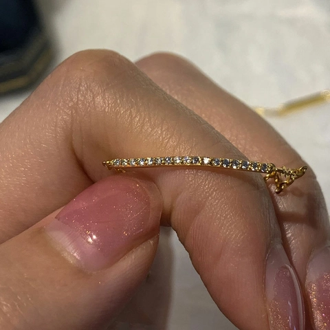 Layered Stab Armband Kupfer CZ Pavé Geometrischer Zierlicher Schmuck Für Frauen Eleganter Pendelstil Minimalistisch