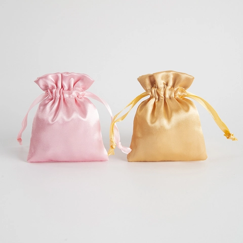 Luxuriöser Satin Beutel mit Kordelzug Schmuck Geschenkbeutel Staubdichter Verpackungsbeutel Für Hochzeitsfeier Geschenke Aufbewahrung