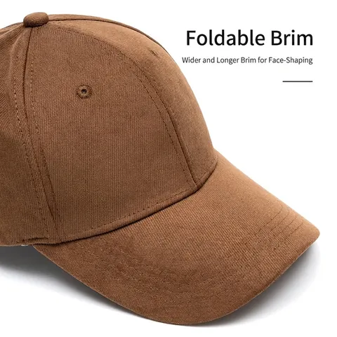 Klassische Baseballkappe Einfarbig Baumwolle Verstellbare Metallschnalle Gebogener Schirm Sonnenschutz Freizeit Sport Hut