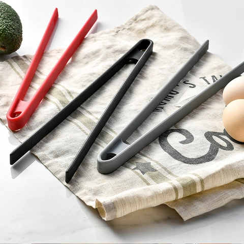 Integrated Silicone Food Tongs Non-Slip Heat Resistant Kitchen Tool For Bread Pasta BBQ Steak Cooking Tong Serving Clamp